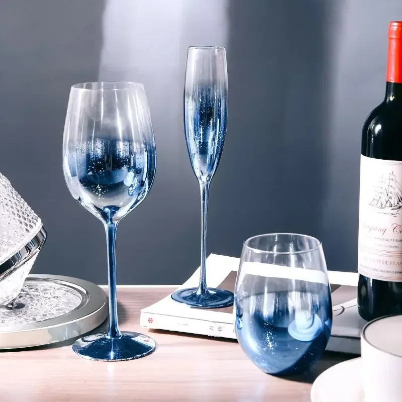 Star Sky Crystal Glass Goblet Blue Red Wine Cup Household High Beauty Light Luxury Water Party Champagne