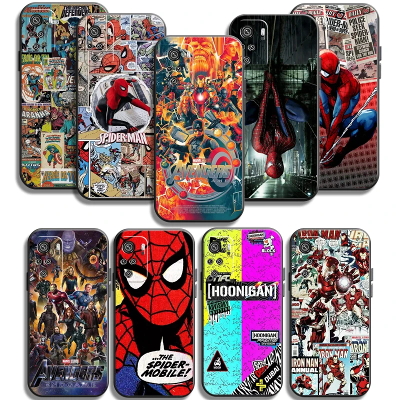 

Marvel Iron Man Phone Cases For Xiaomi Redmi POCO X3 GT X3 Pro M3 POCO M3 Pro X3 NFC X3 Mi 11 Mi 11 Lite Coque Back Cover