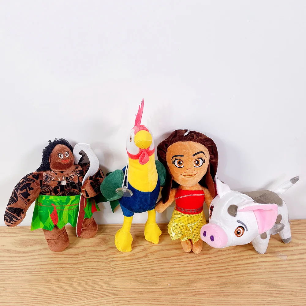 

20cm Disney Cartoon Moana Princess Legend Vaiana Maui Chief Tui Tala Heihei Pua plush Toy pig chicken doll Car Decoration gift