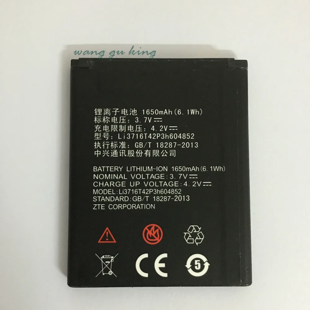 

For ZTE Replacement Mobile Phone Battery Li3716T42P3h604852 1650mAh For ZTE Q507T Q507 Li-ion Polymer Powerful Batteries