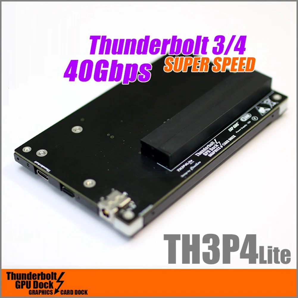 

TH3P4 Lite миниатюрная док-станция для графического процессора, расширенная док-станция для внешней видеокарты Thunder 3/4, 40 Гбит/с, установка источника питания постоянного тока