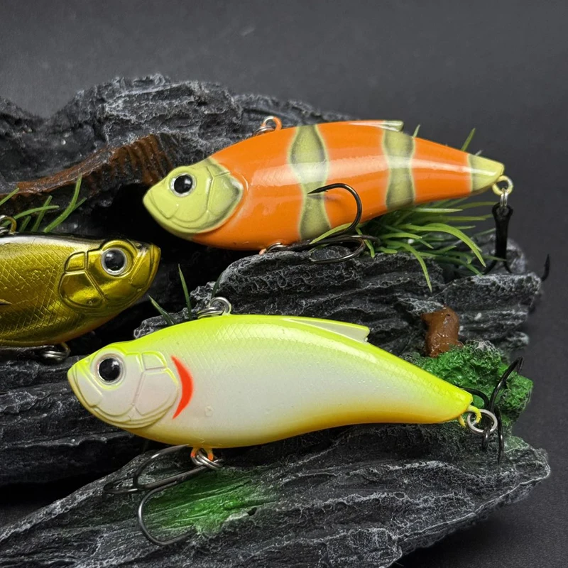 75mm 14.5g Sinking Vibration Fishing Lures Long Casting Lipless VIB Spinner Noisy Swimbait Wobbler Pesca Artificial Hard Bait