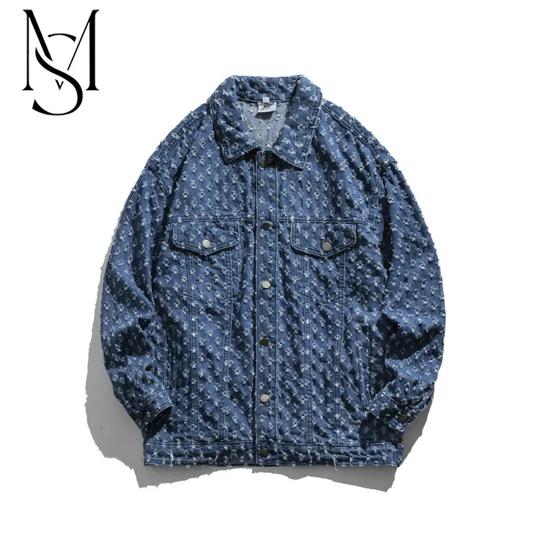 

Куртка джинсовая в американском стиле для мужчин и женщин, модная парная свободная уличная куртка с отворотами, в стиле хип-хоп, осень