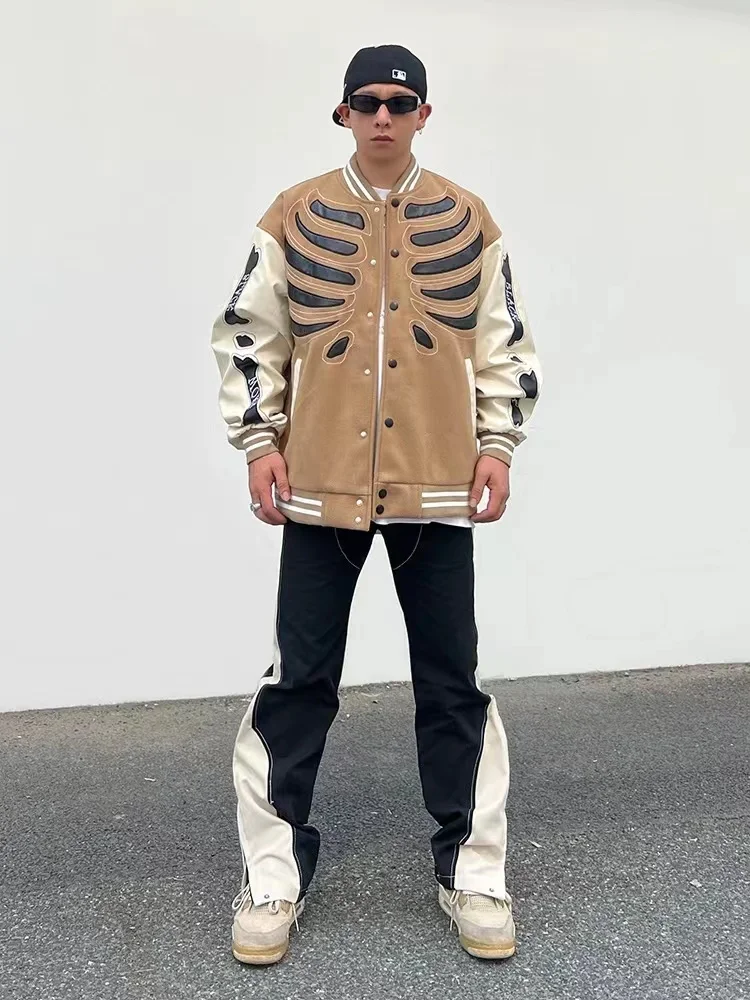 Модная Повседневная Уличная одежда бейсбольные куртки в стиле хип-хоп свободная