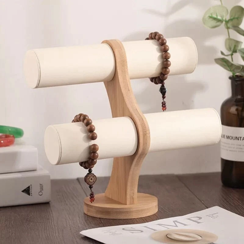 2 Tier Bracelet Show Stand Holder Jewelry Showcase Necklace Display Storage Watch Bangle Storage Rack