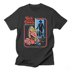 Футболка с Сатаной, ужасом для женщин, демонов, смерти, страшный дьявол, Забавные топы с надписью Talk To The Dead, мужские летние футболки Satanist, мужские футболки