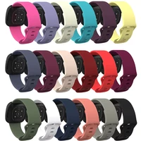 silicone accessories strap for fitbit versa 3 sense wrist band wearable sport watchband bracelet replacement colorful belt