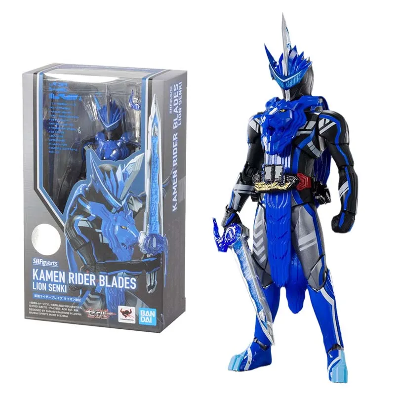 

Bandai Figure Kamen Rider Anime Figures SHF Blades Lion Senki Suiseiken Nagare Collection Model Action Figure Toys For Boys