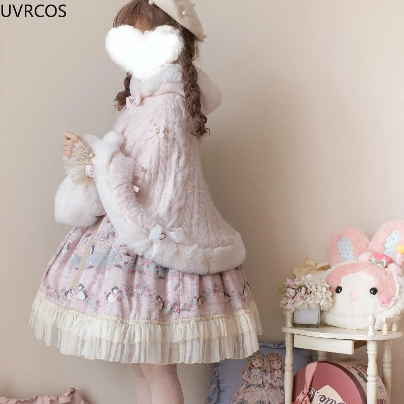 Плюшевое пончо с капюшоном цвет в ассортименте