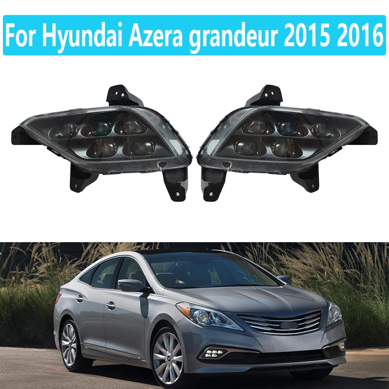 

Светодиодсветодиодный Противотуманные фары для Hyundai Azera great2015 2016, дневные ходовые огни s, светильник ний бампер, противотуманные фары в сборе...