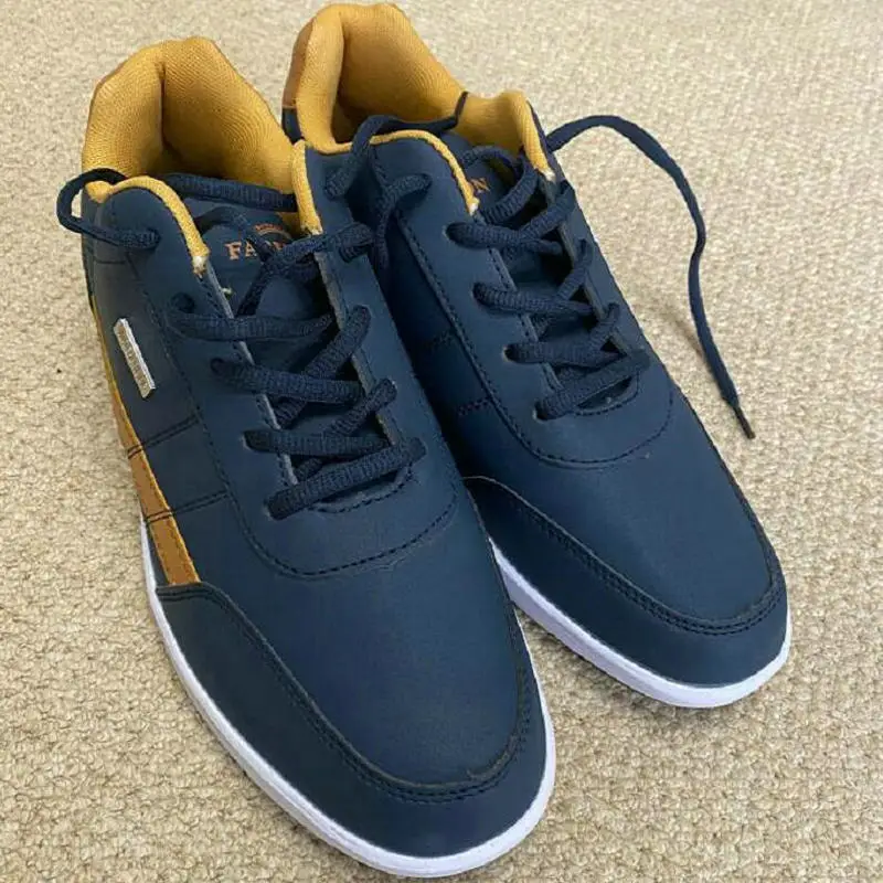 Leather Men Shoes Luxury Brand England Trend Casual Shoes Men Sneakers Italian Breathable Leisure Male Footwear Chaussure Homme