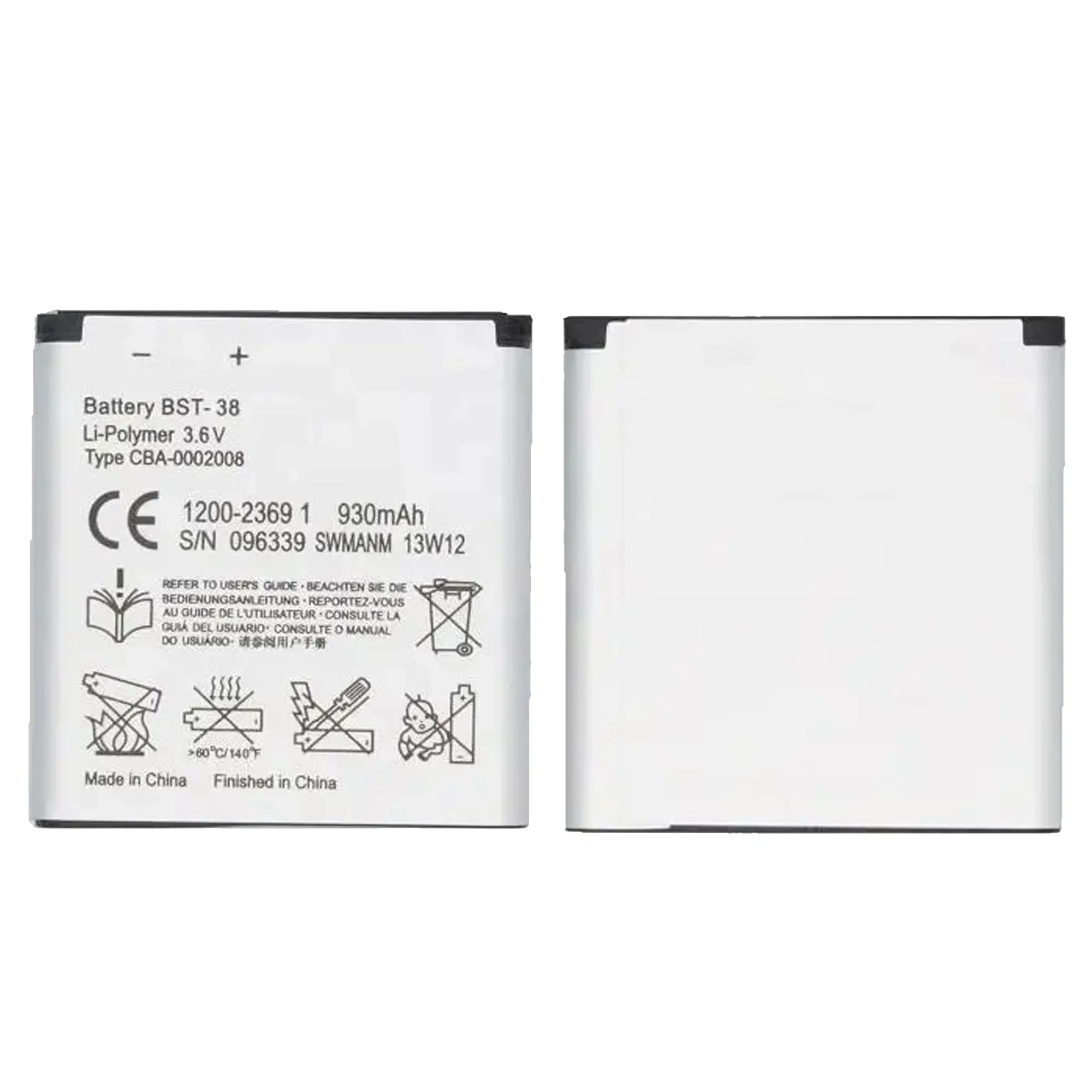 New 100% BST-38 Battery For Sony Ericsson S500I W580I T650 K850I C902 K770 phone Batteries Bateria