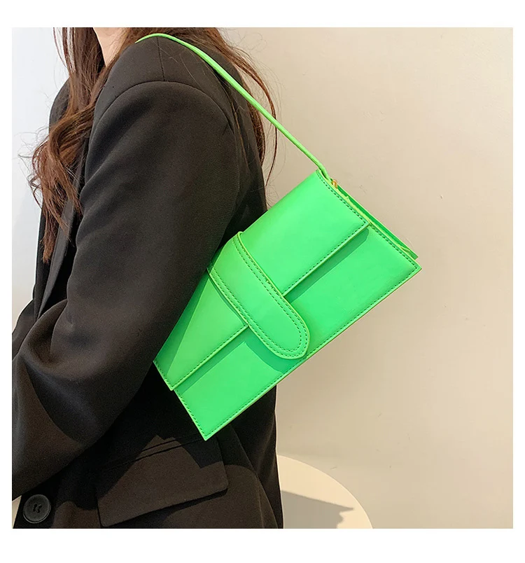 

2022 модная однотонная Повседневная сумка через плечо, женские Сумки из искусственной кожи, японская и Корейская серия JA.EMS, флип-сумка, сумка-...