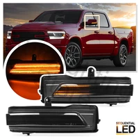 2pcs front side marker mirror turn signal lamp for ram 1500 2019 2020 2021 2022 smoked dynamic led sequential indicator light