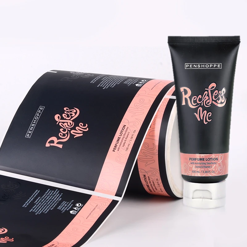 

Custom cosmetic bottle label sticker printing