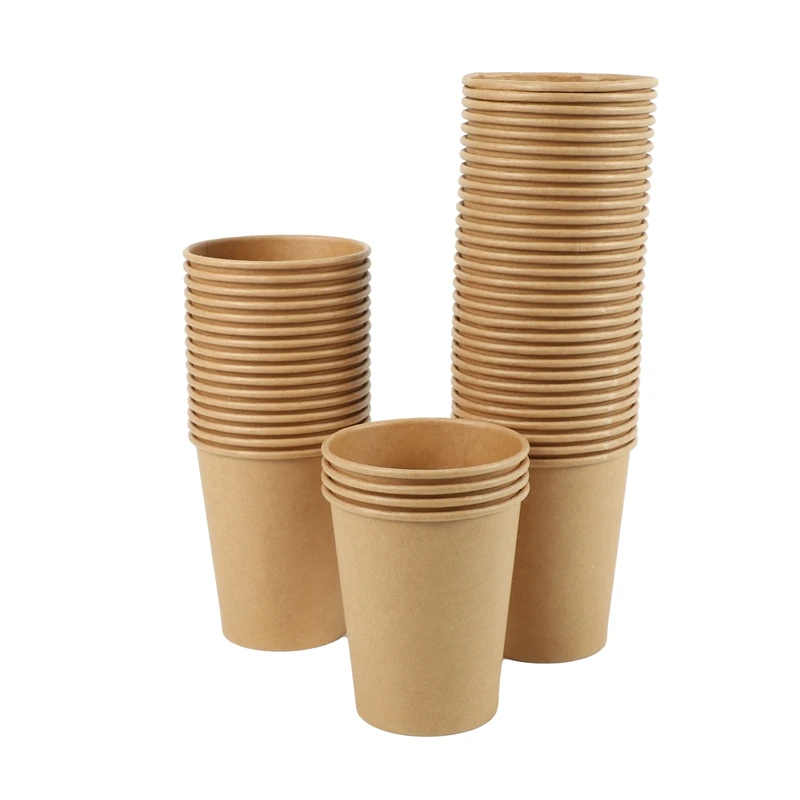 

100Pcs/Pack Paper Coffee Cup Disposable Paper Cup Eco Friendly Tea Cup Drinking Accessories