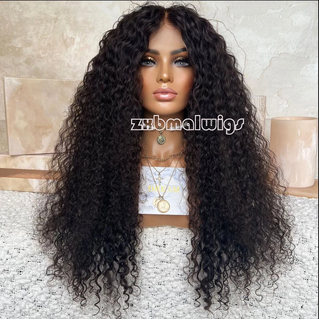 Женский парик из синтетических волос на сетке спереди QW самый темный коричневый