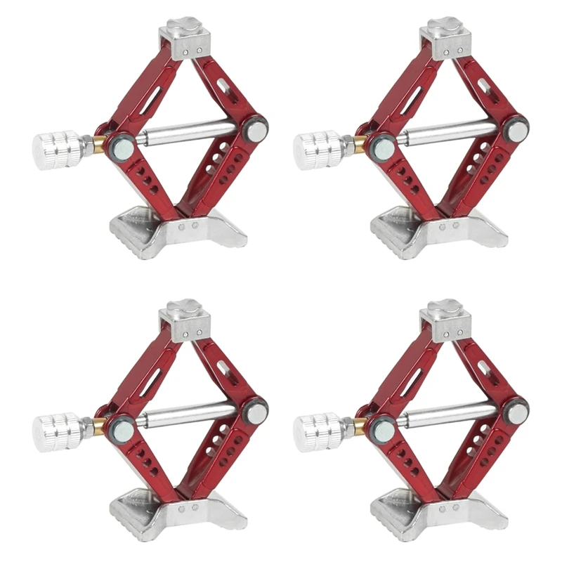 

4PCS 6 Ton Metal Adjustable Jack Stand Repair Rack for 1/10 Scale Off-Road Crawler RC Car RC4WD D90 SCX10 Model Toy