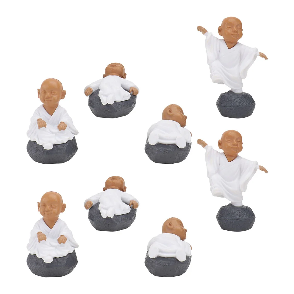 

Monkstatue Little Figurine Monks Sculpture Garden Accessory Statues Ornament Miniature Resin Zen Feng Figurines Shui Clearance
