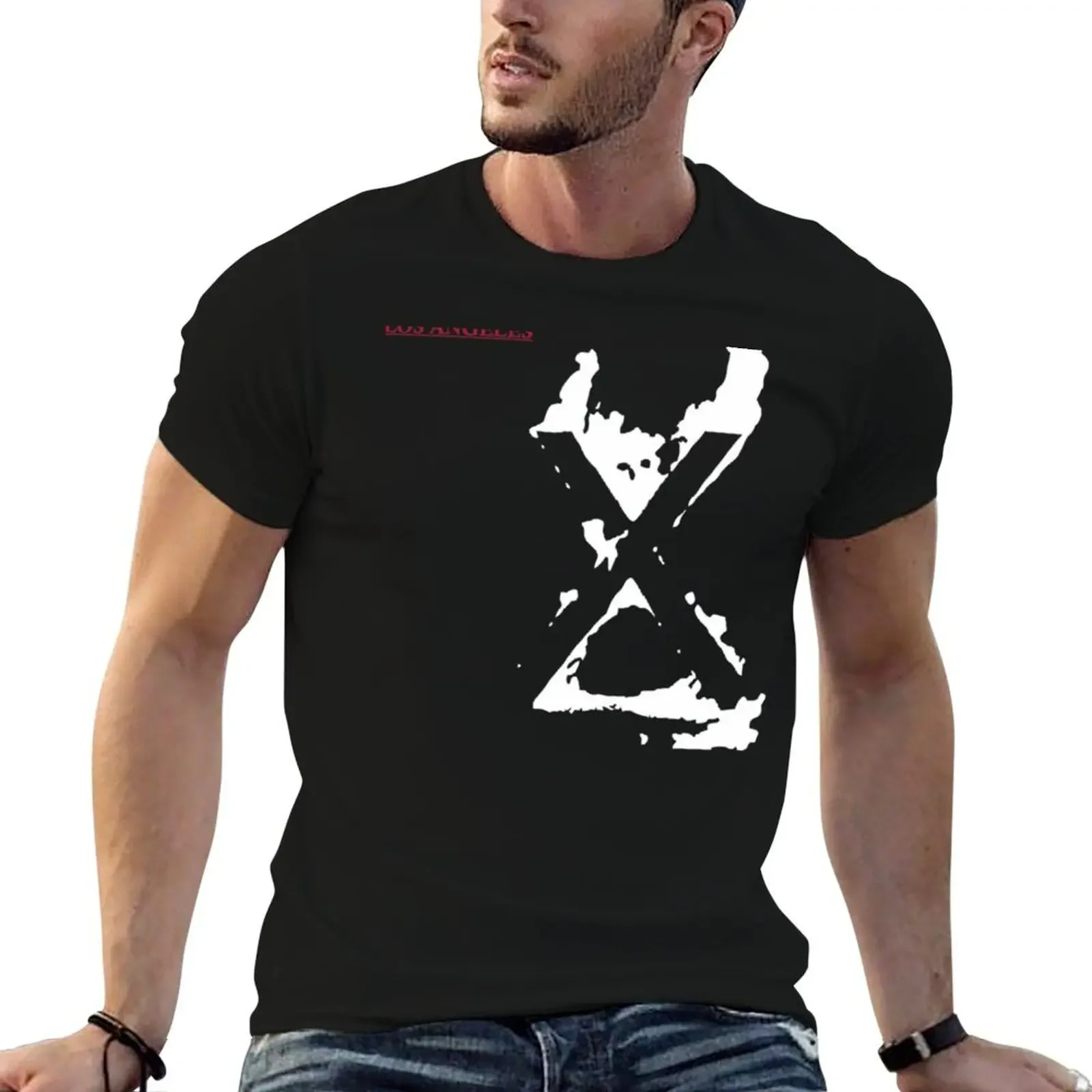 Лидер продаж - X футболка Los Angeles с аниме быстросохнущая кавайная одежда мужская