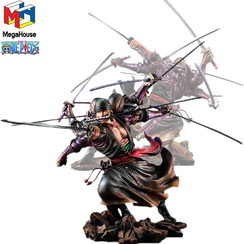 

MegaHouse 1/7 P.O.PWA-MAXIMUM One Piece Roronoa Zoro Ver. Ghastly Nine Knives Flow Asura PVC Anime Action Figures Model Toy