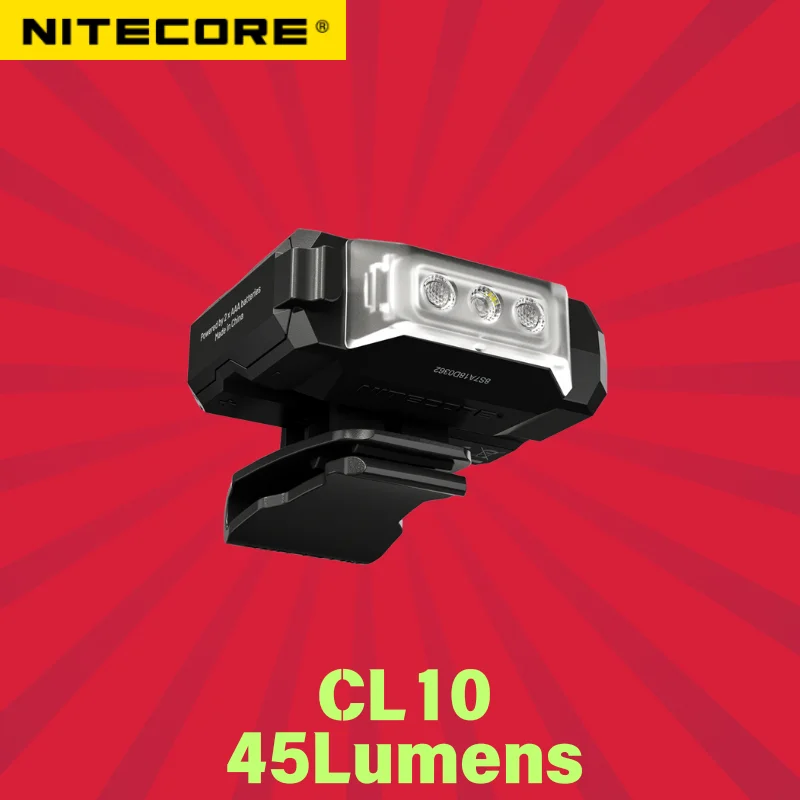 

NITECORE CL10 Многоцелевой сверхлегкий светильник на клипсе, 45 люмен, с 2 батареями AAA