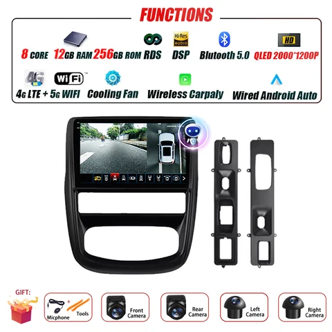 Автомобильный радиоприемник Carplay для Renault Duster 1 2010-2015 GPS-навигация Android Auto Стерео Мультимедийный плеер 5G Wi-Fi Экран