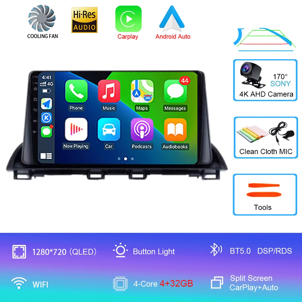 Android 15 для Mazda 3 Mazda3 3 Axela BM 2013-2017 Автомобильный радиоприемник Мультимедийный видеоплеер Навигация GPS Android