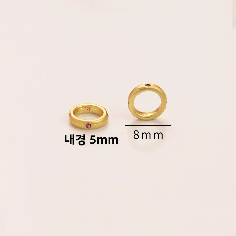 Strong Color Retaining Sand Gold Accessories DIY Jewelry Micro Inlaid Zircon Running Ring Ancient Wanneng Buckle Bracele...
