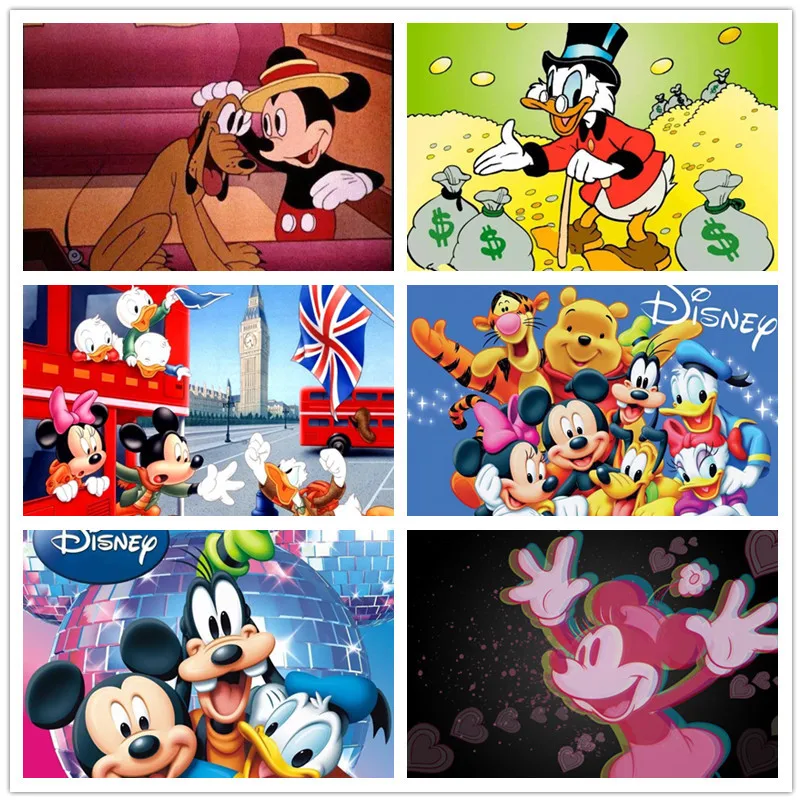 

Алмазная 5d картина «сделай сам» Disney, полноразмерная круглая вышивка Микки Маусом, вышивка крестиком, мозаика, украшение для дома