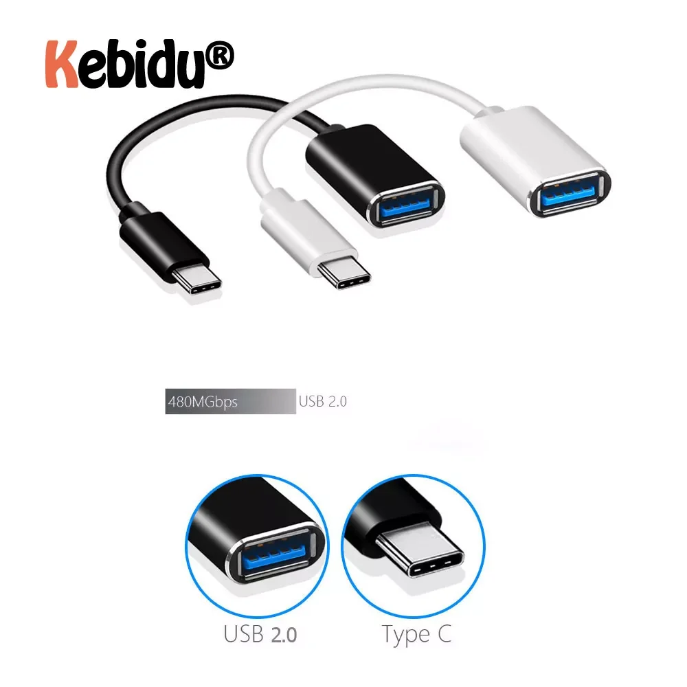 

USB Adapter Type-C OTG Adapter Cable 16CM USB 3.1 Type C Male To USB 2.0 A Female OTG Data Cord Adapter