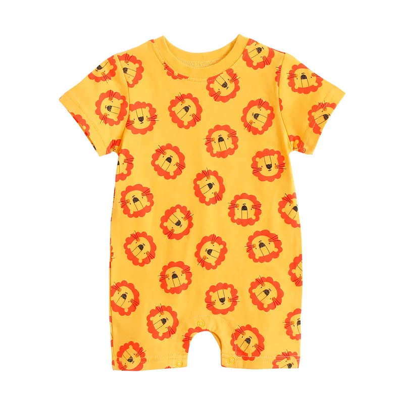 Summer Newborn Clothes Baby Boy Clothes Baby Girl Clothes Fashion Cotton Lion Cartoon Bodysuit New Born Baby Items Baby Clothes