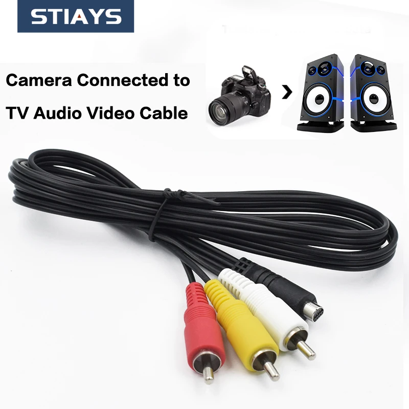 

STIAYS Camera 3RCA AV TV Audio Cables For Sony-compatible DCR-SR90 / DPP-EX50 / HDR-CX7 / HDR-FX7 Camera to TV Audio Video Cable