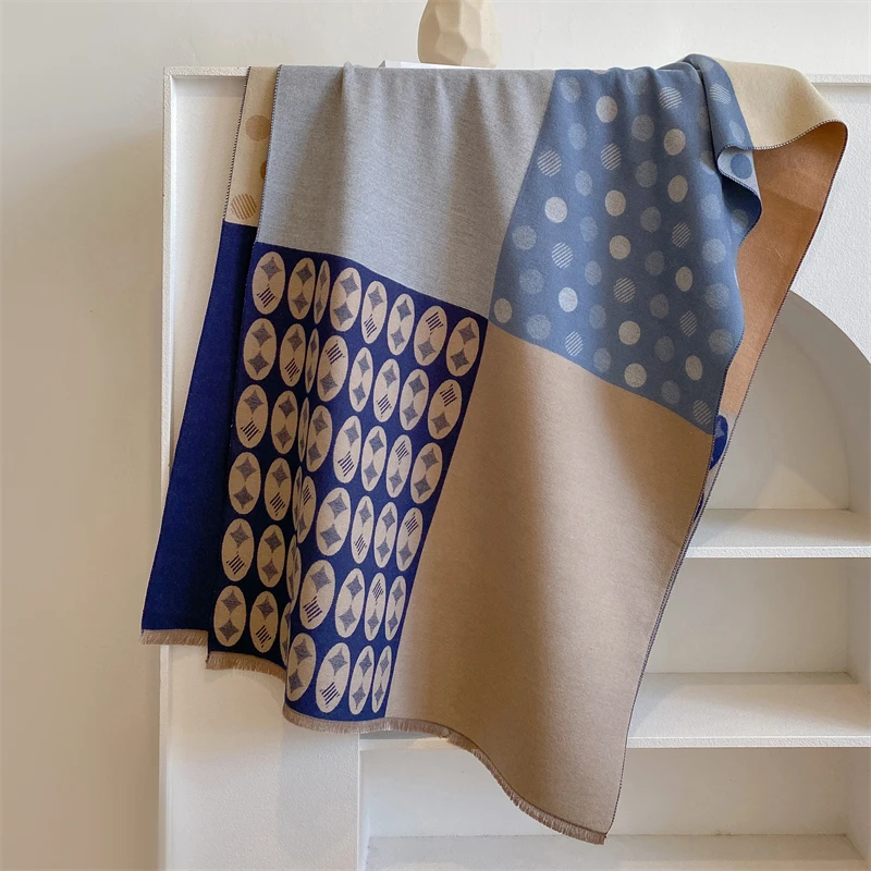 

Кашемировый шарф, женская зимняя шаль и палантины, роскошные брендовые дизайнерские шапки, плотное одеяло, палантины, Женская Пашмина 2023