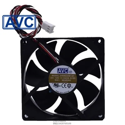 Для AVC New DS09225B12H 12V 0.41A 9CM 90mm 240-проводной ШИМ контроль температуры, двойной шарикоподшипник, охлаждающий вентилятор