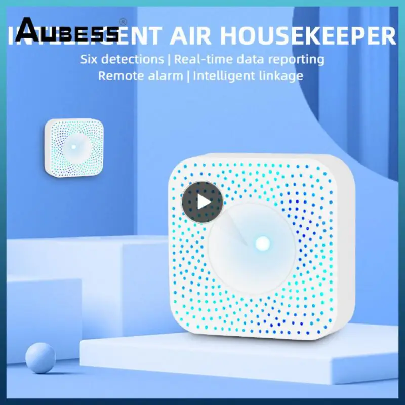 

Air Housekeeper 6 In 1 Tuya Pm2.5 Co2 Formaldehyde Temperature And Humidity Sensor Smart Life Air Quality Monitor Detector Wifi