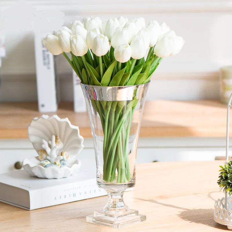 

5/10Pcs Tulips Artificial Flower PU Real Touch Floral Bouquet Fake Flower for Wedding Decoration Flowers Home Garen Decor Supply