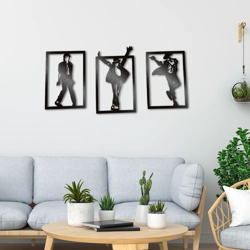 Металлическая Настенная Танцевальная Фигурка Минималистичная Линия Для