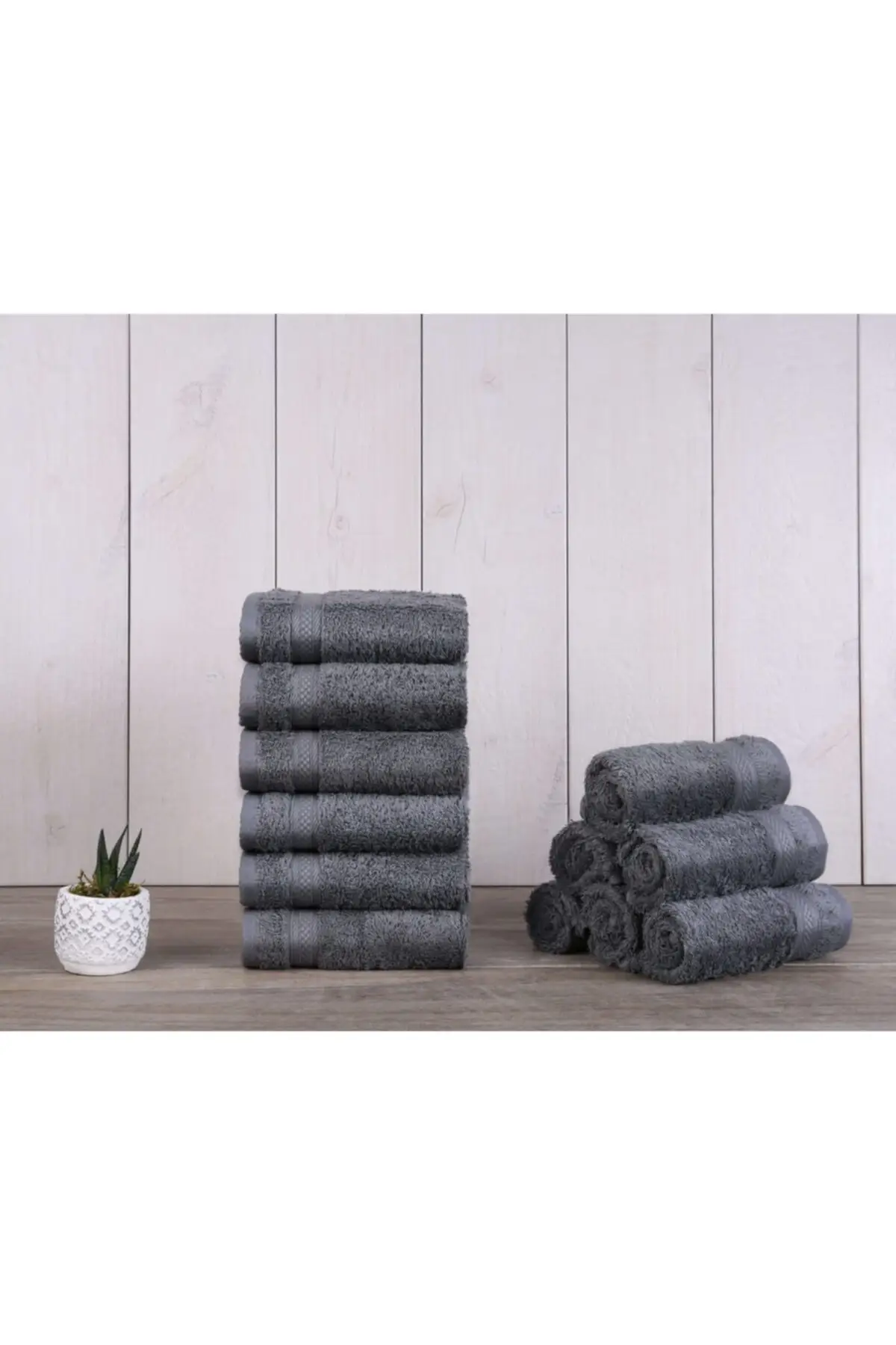 

TURQUOISE High Quality Soft 12 Pieces Gray Cotton 33 × 33 Kitchen Towel And Kitchen Drying Cloth