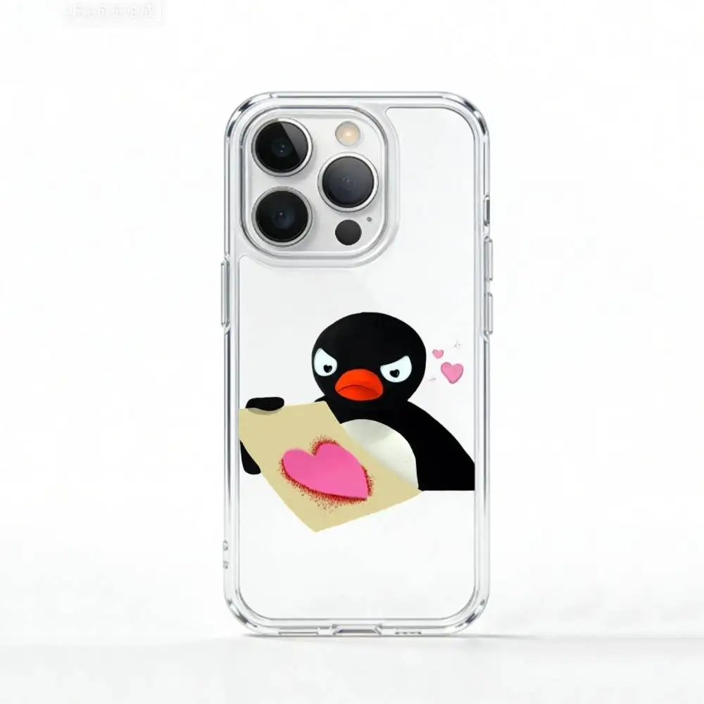 Милый чехол C-Cute Kawaii P-Penguin для iPhone 17 16 15 14 13 12 11 Mini Pro Max Plus, прозрачная накладка (art.: 3920d97553ce2) - 3920d97553ce2