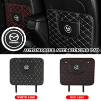 leather car seat anti kick mat seat back cover protector for mazda 3 6 atenza axela demio cx3 cx5 mp ms rx8 accessories