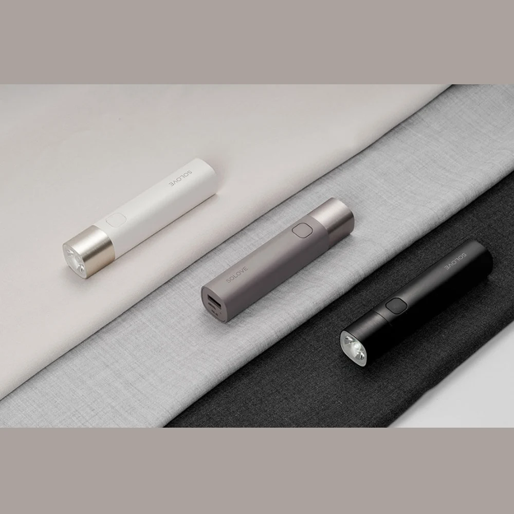Solove X3 USB Перезаряжаемый яркий фонарик для повседневного использования 3000 мАч