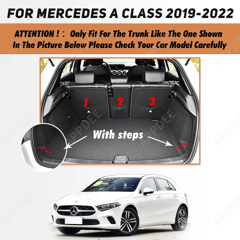 Коврик в багажник автомобиля для Mercedes Benz A Class W177 A180 A200 A220 2019-2022 автомобильные