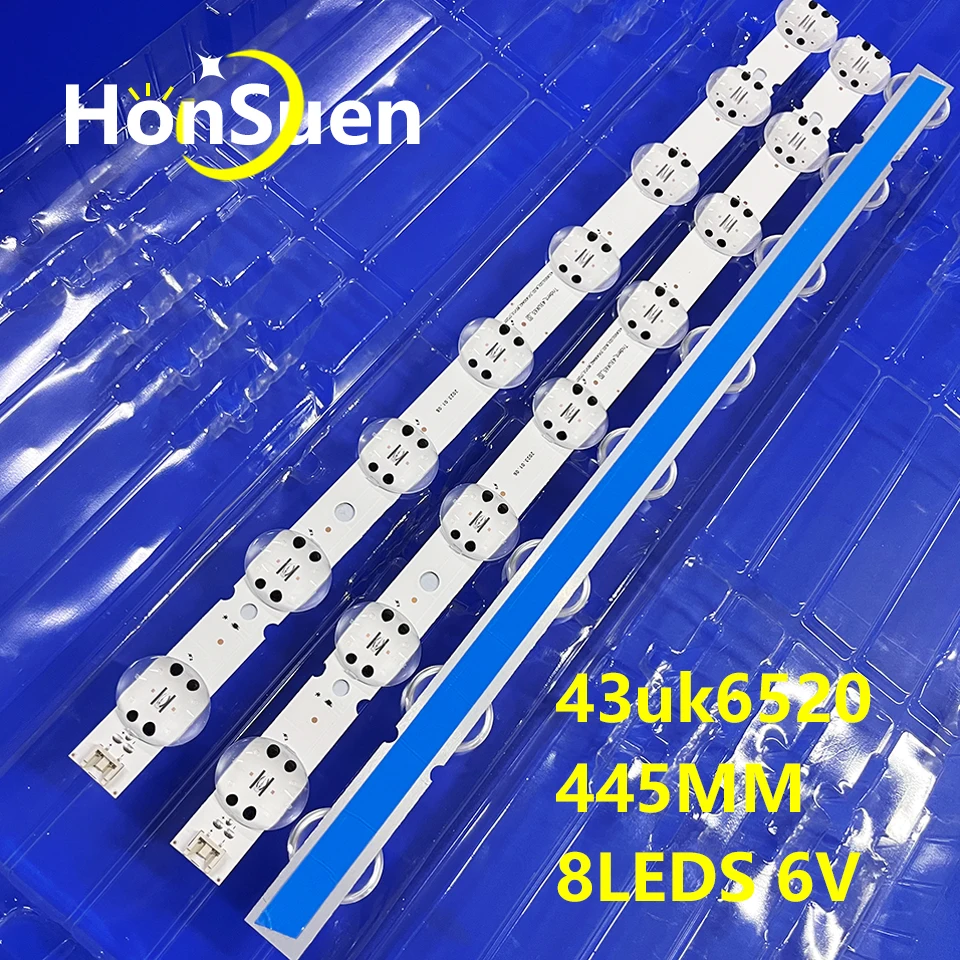 

5/8Sets LED backlight strip for 43UK6520 43UK6510 43UK6520PSA 43UK6510PSF 43UK6500 43UK6750