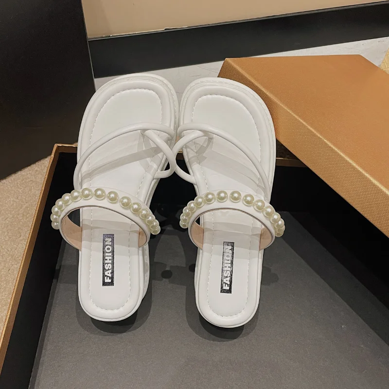 

Босоножки и шлепанцы с квадратным носком, женские летние сандалии на танкетке, новинка 2023