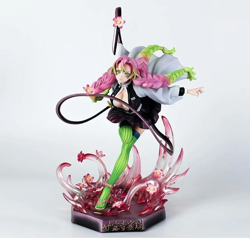 

Bandai Anime Demon Slayer Kimetsu No Yaiba Figure Kanroji Mitsuri Action Figure GK Game Statue Model Toys Present For Kids