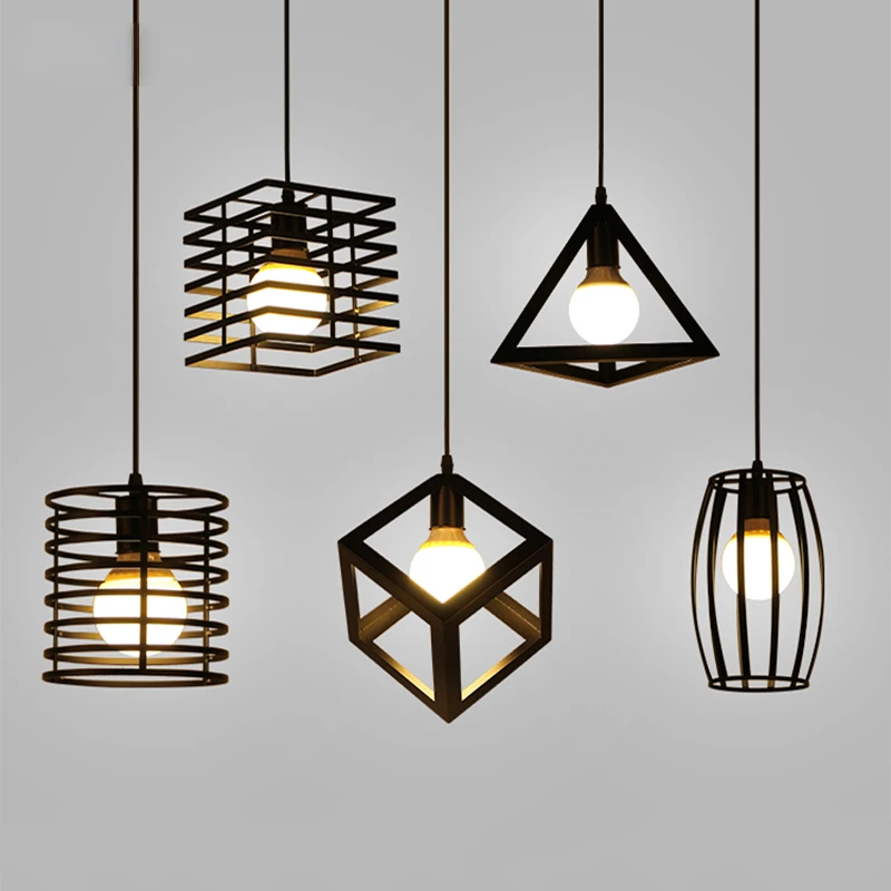 

Industrial Pendant Light Bird Cage Pendant Lamp Crystal Nordic Hanglamp Vintage Loft Lamp Kitchen Living Room Luminaire Suspendu