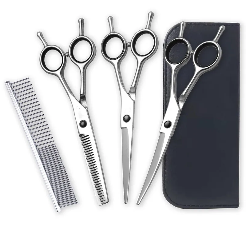 

7.5 Inch Pet Grooming Scissors Kit Stainless Steel Professional Dog Scissros Thinning Shear Household Pet Scissors
