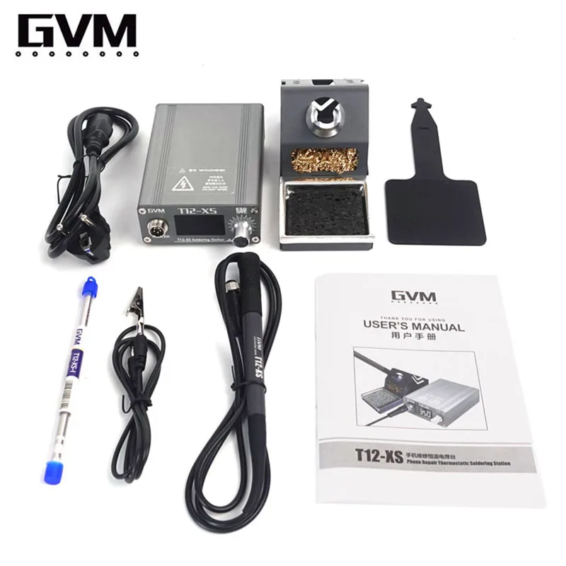 GVM T12-XS Mobile Phone Maintenance Thermostatic Welding Station 6s Molten Tin Quick Temperature Rise BGA Rework Tools
