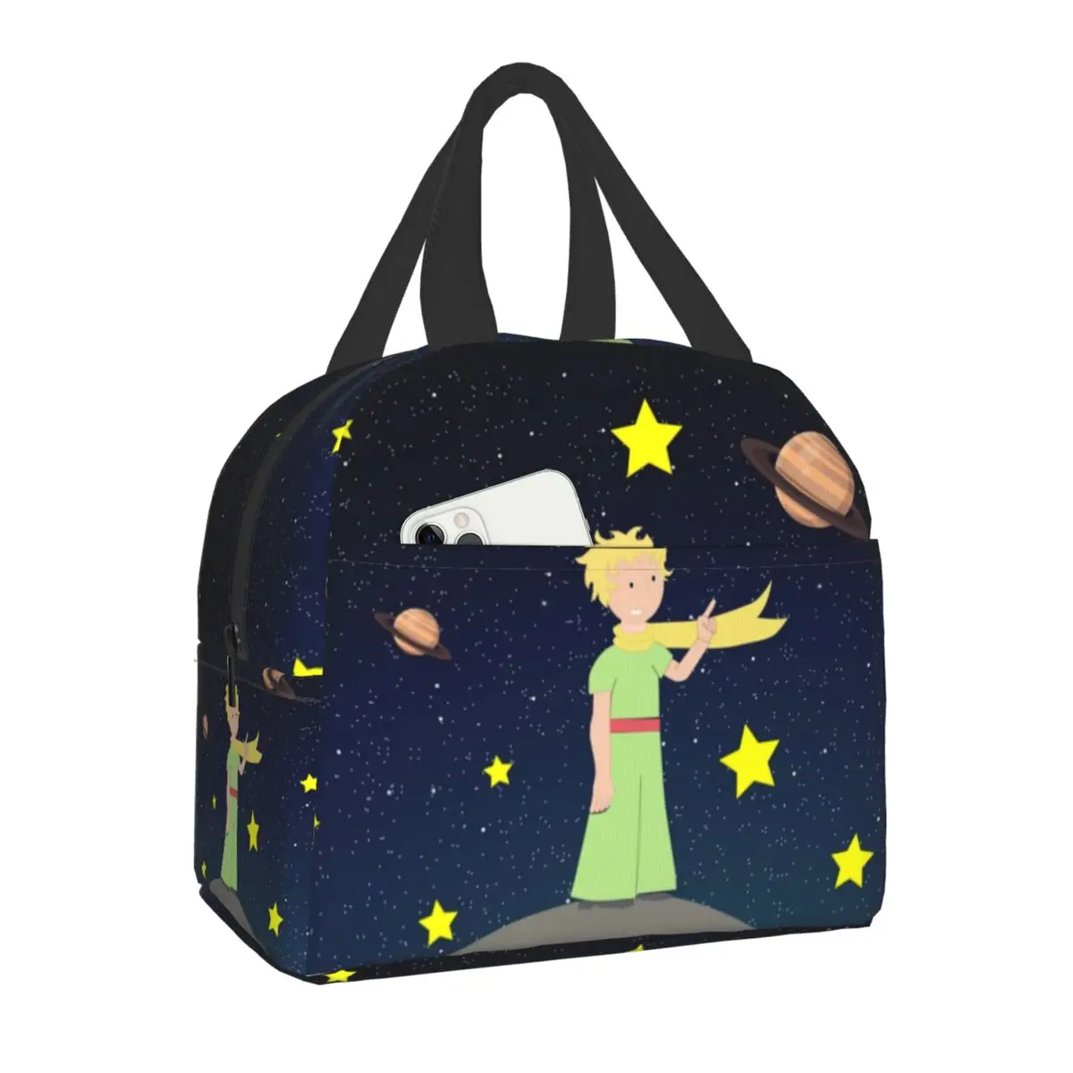 Fairy Tale Fiction The Little Prince Lunch Bag Warm Cooler Insulated Lunch Box for Women Kids School Picnic Food Portable Bags